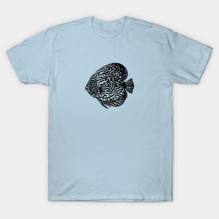 Discus Fish or Pompadour Fish - animal drawing for fish lovers T-Shirt